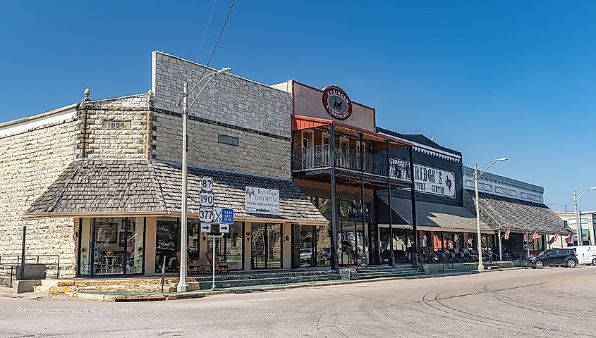 Downtown Brady, Texas.