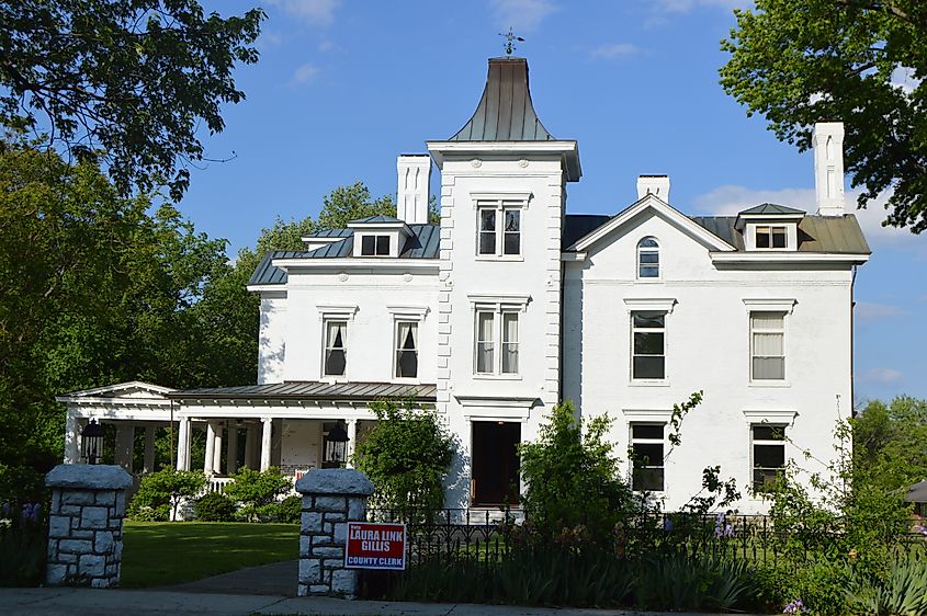A historic landmark in the town of Lawrenceburg, Kentucky.