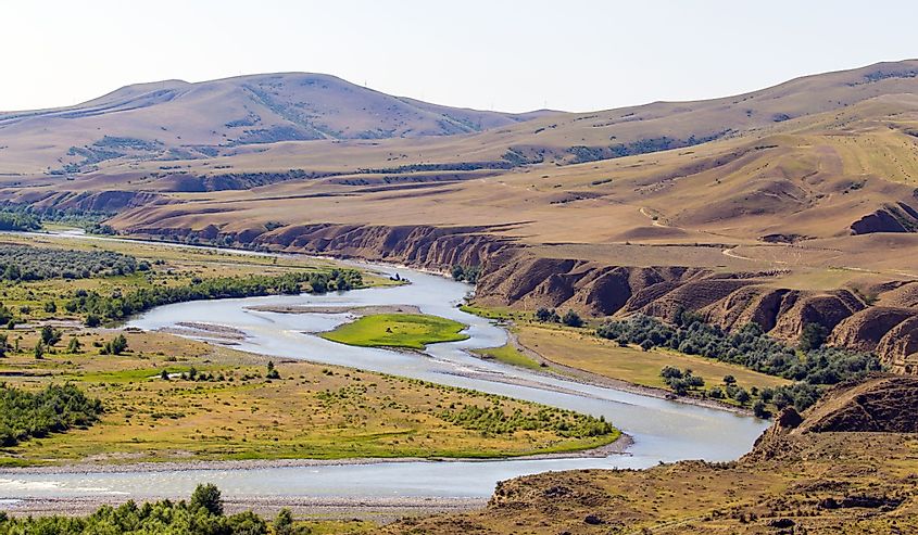 The Kura (Mtkvari) river near Gori, Georgia