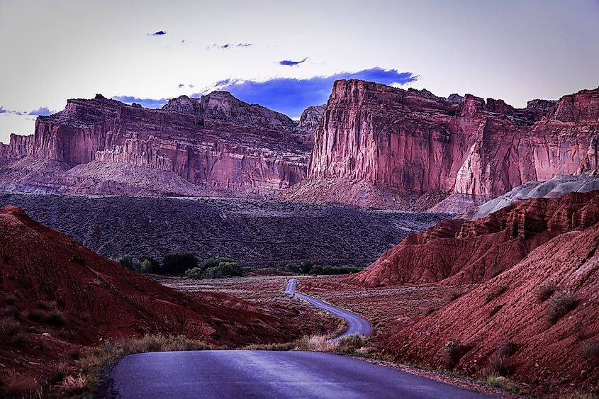 West face of the Waterpocket Fold along the Capitol Reef Scenic Drive