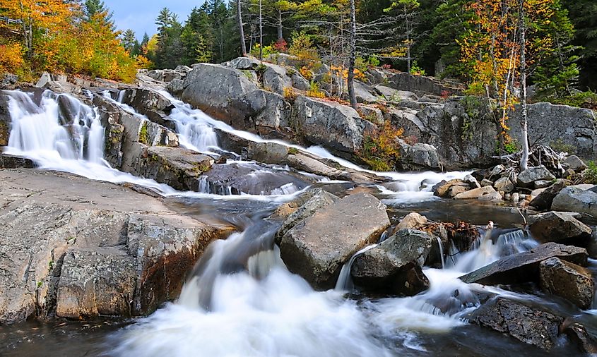 Waterfalls near Jackson, New Hampshire.