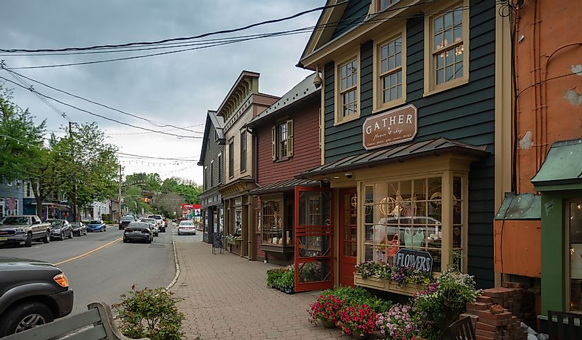 Several cute tiny shops in downtown Frenchtown