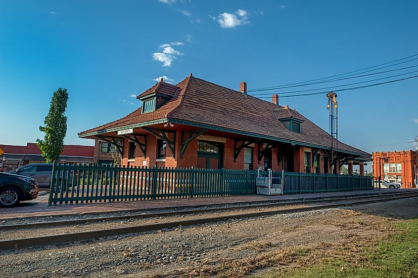A visitor center and train station in Van Buren, Arkansas.