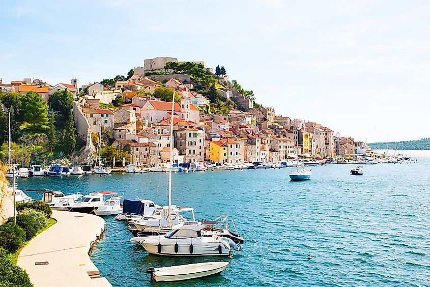 View of the Šibenik town, Dalmatia, Croatia.