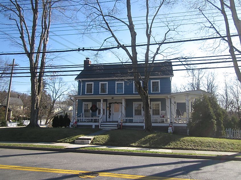 A scene from Pleasantville, New York.