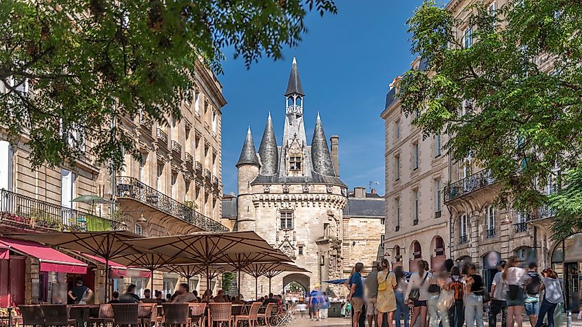 Historic Porte Cailhau timelapse in Bordeaux, France (Credit: Kirill Neiezhmakov via Shutterstock)
