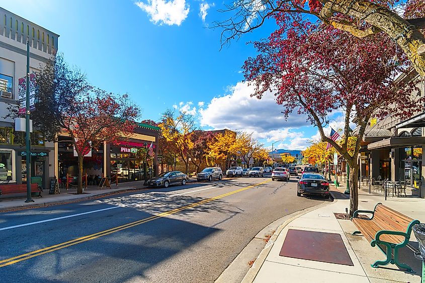 Downtown area of Coeur d'Alene in Idaho.