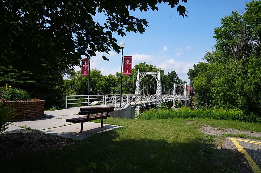 The Valley City State University Footbridge.