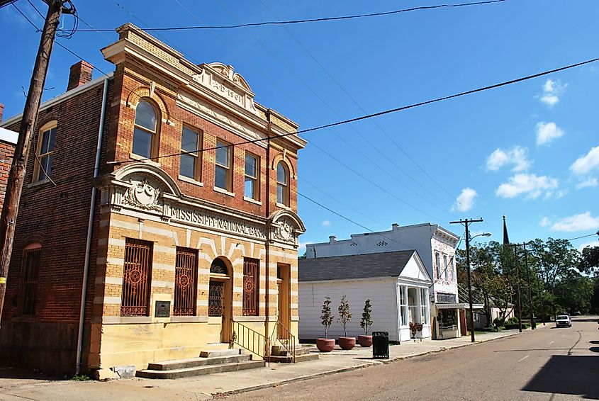 Market Street in Port Gibson, Mississippi.
