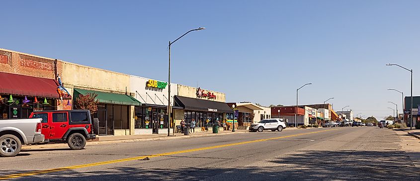 Downtown Wilburton, Oklahoma.