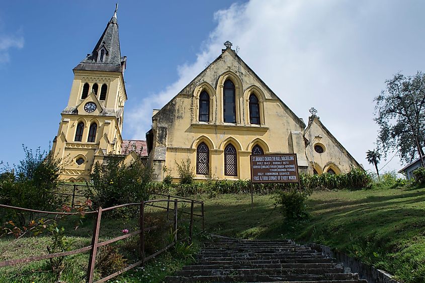The historic St. Andrews Church in Darjeeling, India