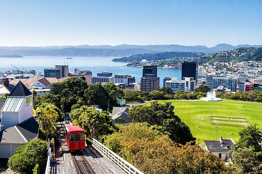 Aerial view of Wellington, New Zealand.
