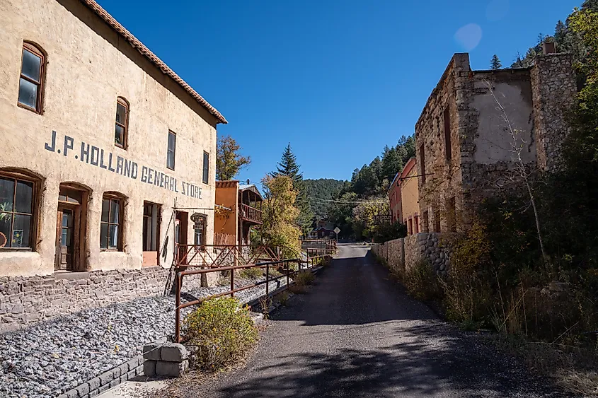 The streets of Mogollon, New Mexico