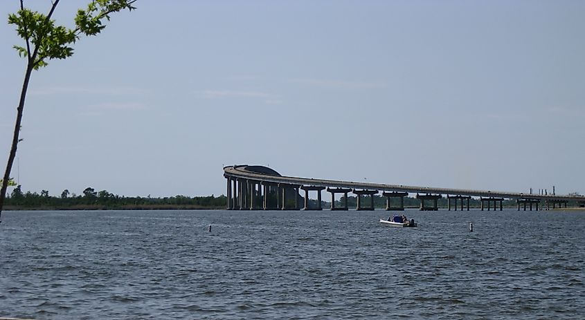 View of Prien Lake near Sulphur in Louisana.