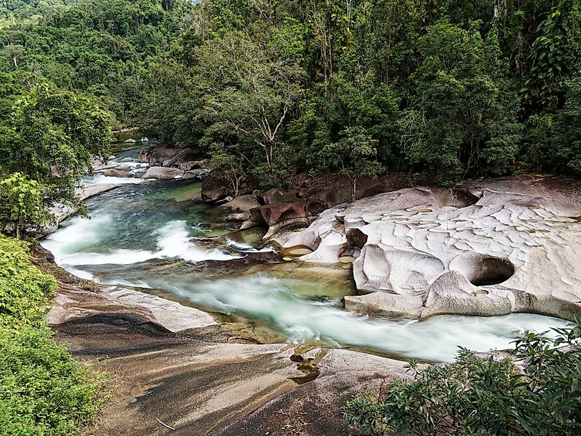 Beautiful landscape at the Boulders Gorge in Babinda, Queensland, Australia