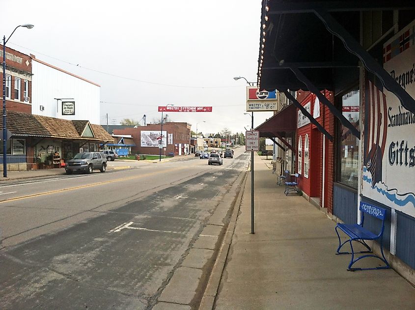 Downtown Westby, Wisconsin.