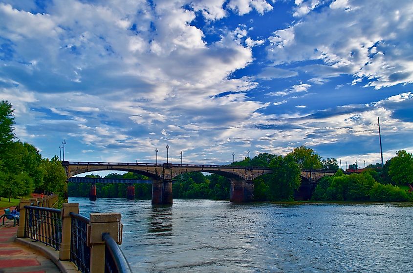 Chattahoochee riverwalk in Columbus, Georgia