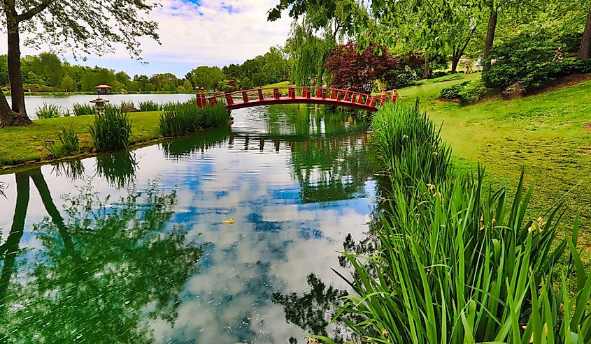 The Chinese and Japanese gardens in Gambier, Ohio.