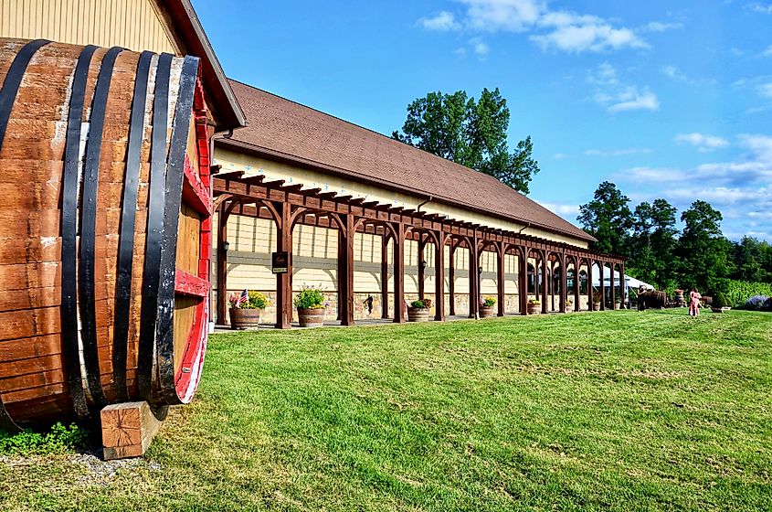 Winery of the Keuka Spring Vineyards in Penn Yan, New York