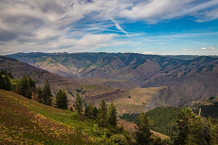 A view from the Hells Canyon Overlook  in Oregon.