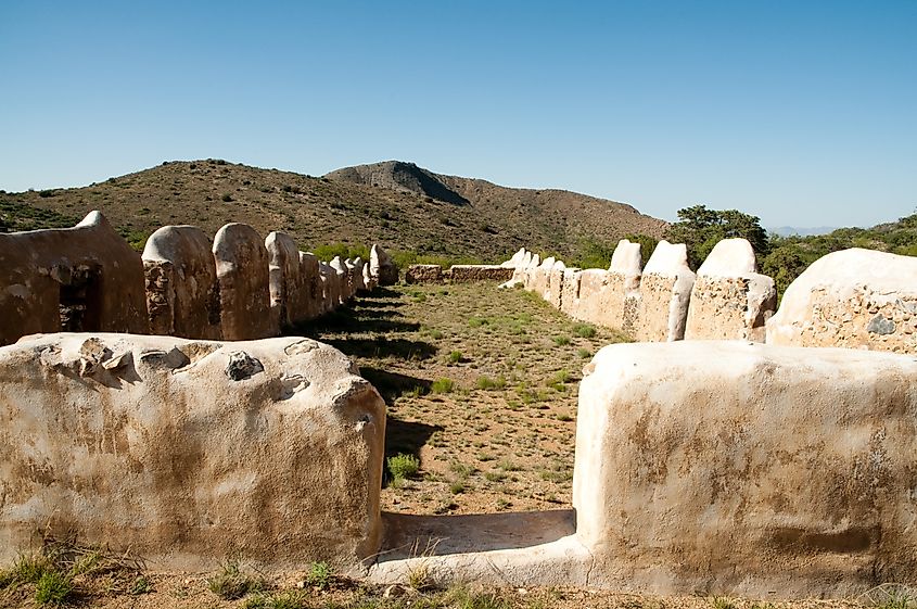 Adobe Ruins at Fort Bowie National Historic Site in Arizona.
