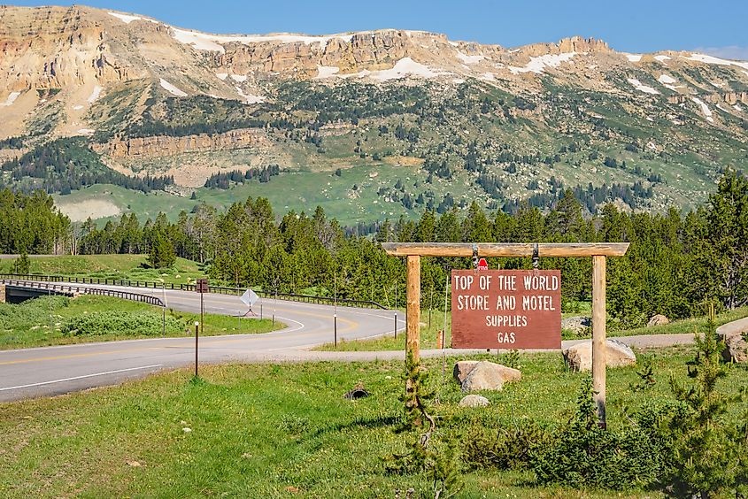 Top of the World Store and Motel in Beartooth Pass, Wyoming