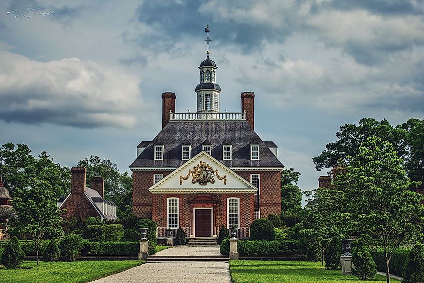The historic Governors Palace in Williamsburg, Virginia.
