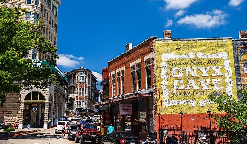 Historic downtown Eureka Springs, Arkansas.