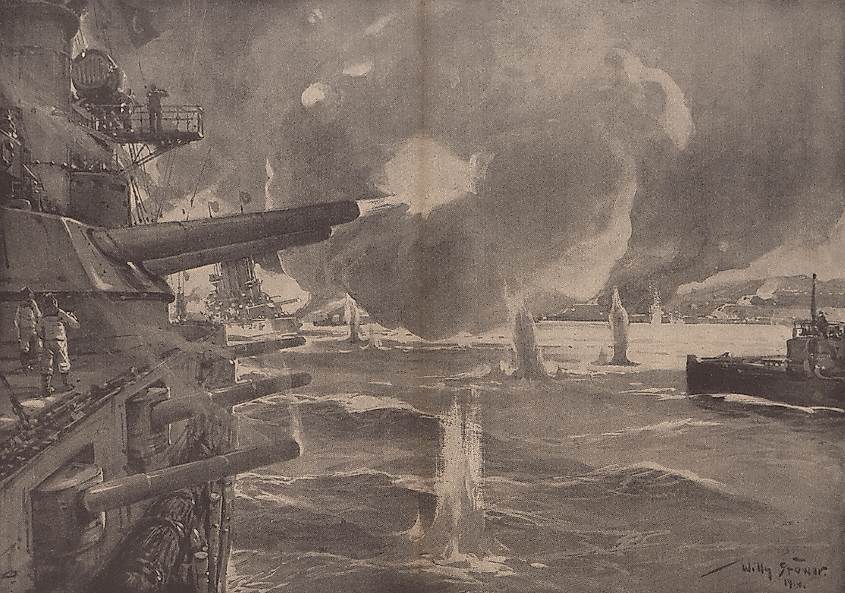 Shelling of Sevastopol by the Turkish Fleet on 30. October 1914