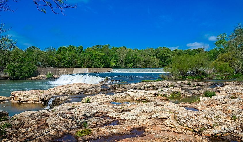 Grand Falls on Shoal Creek in Joplin, Missouri