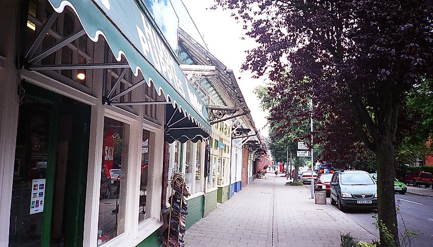 The Broadway in Woodhall Spa, Lincolnshire, England