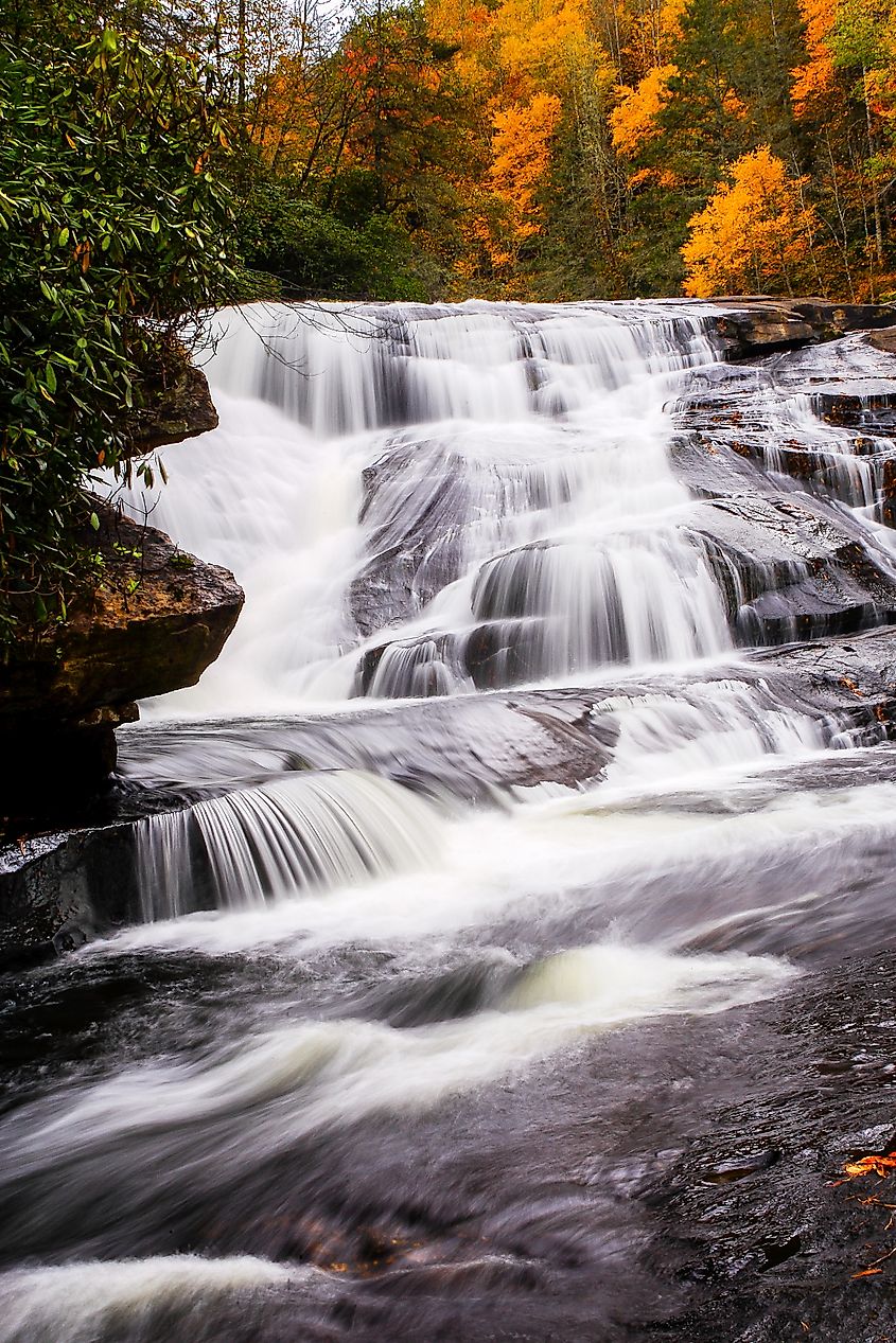 Triple Falls on the Little River in DuPont State Recreational Forest, North Carolina. Credit: Matt Cuda/ Shutterstock.com