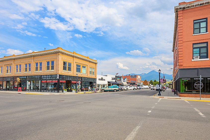 Main Street in Livingston, Montana.
