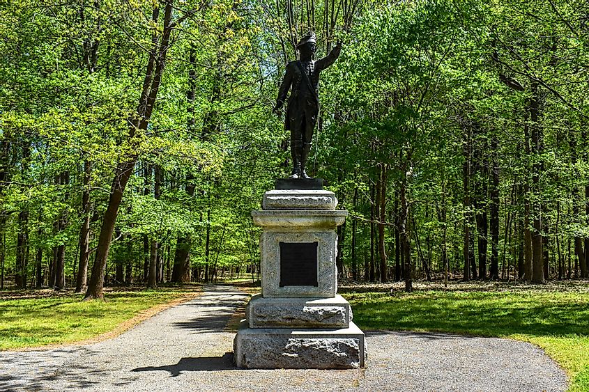 Guilford Courthouse National Military Park Memorial Monument in Greensboro, North Carolina