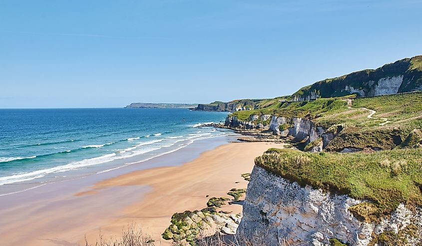 Irish Sea at the White Rocks in Portrush.