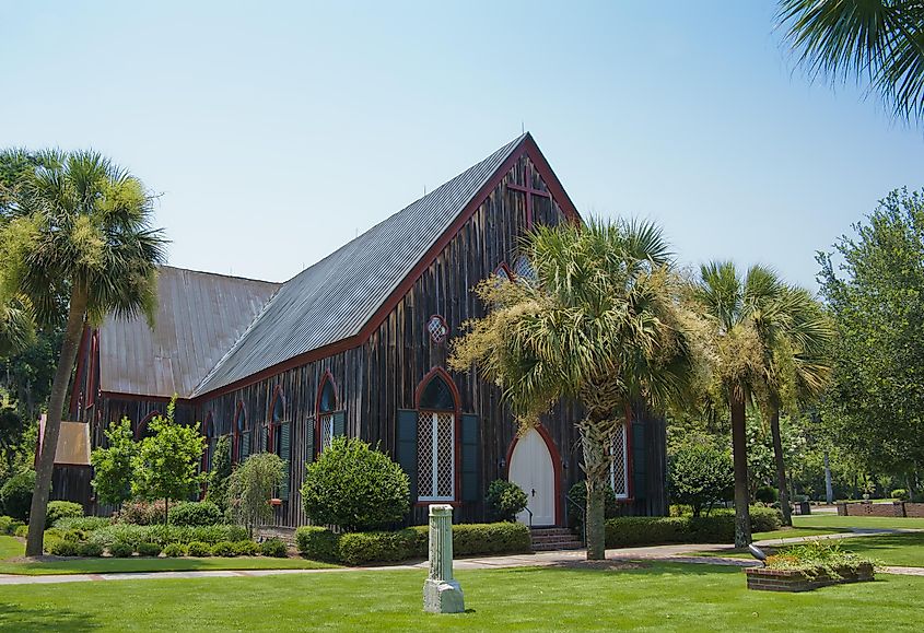 The Church of the Cross built in 1857 in Blufton, South Carolina.