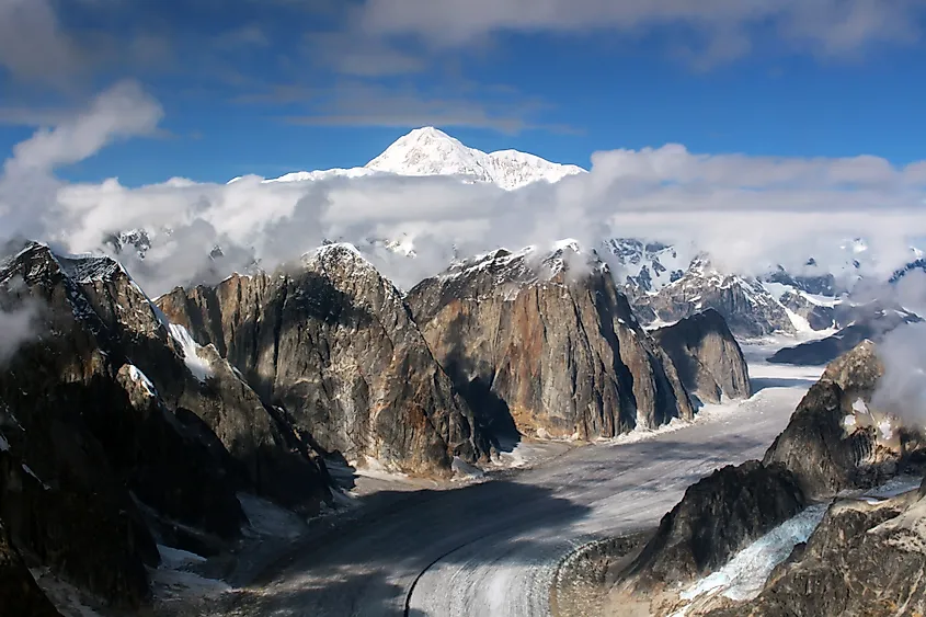 The surreal landscape of the Denali National Park And Preserve, Alaska.