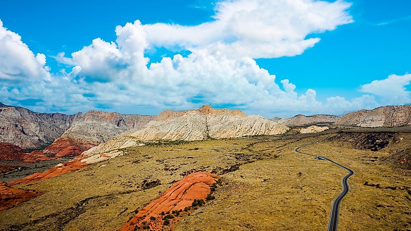 Snow Canyon State Park in Utah on a warm summer day.