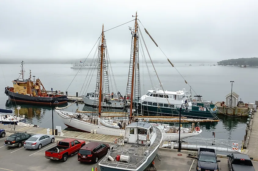Waterfront scene in Castine, Maine