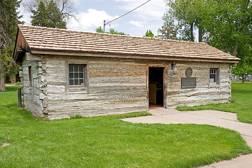 The 1800s Pony Express Station in Gothenburg, Nebraska.