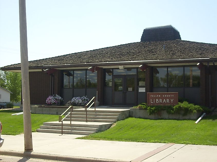 Library in Baker, Montana.