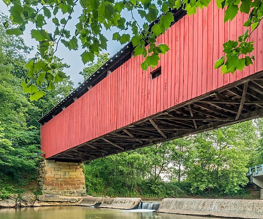 Built in 1878, The Harra Covered Bridge crosses the South Branch of Wolf Creek in rural Washington County, Ohio.