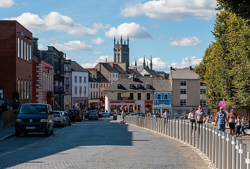 colorful view of Kilkenny City from the Parade.