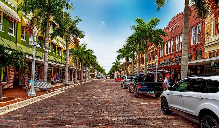 Beautiful First street in old town Fort Myers