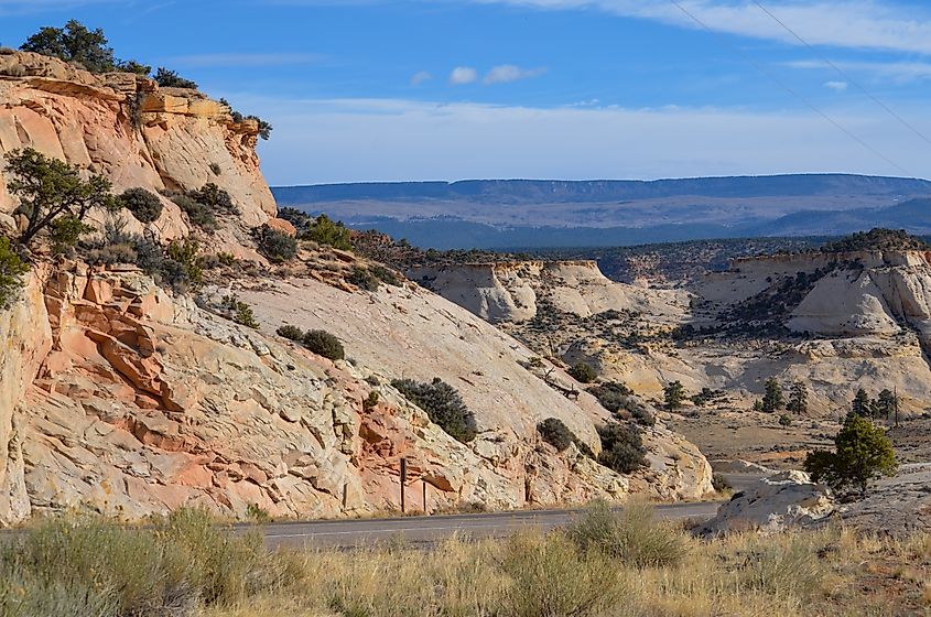 Highway just outside Boulder, Utah