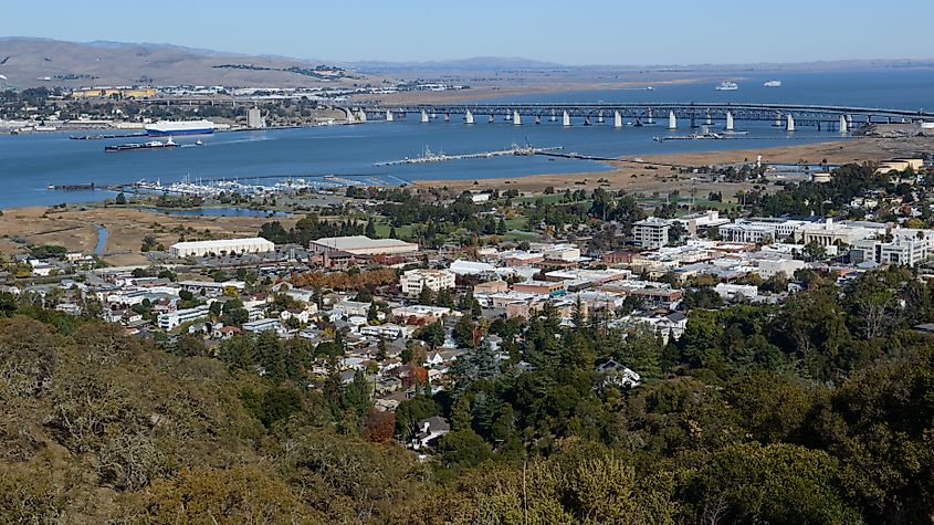 Aerial view of Martinez, California.