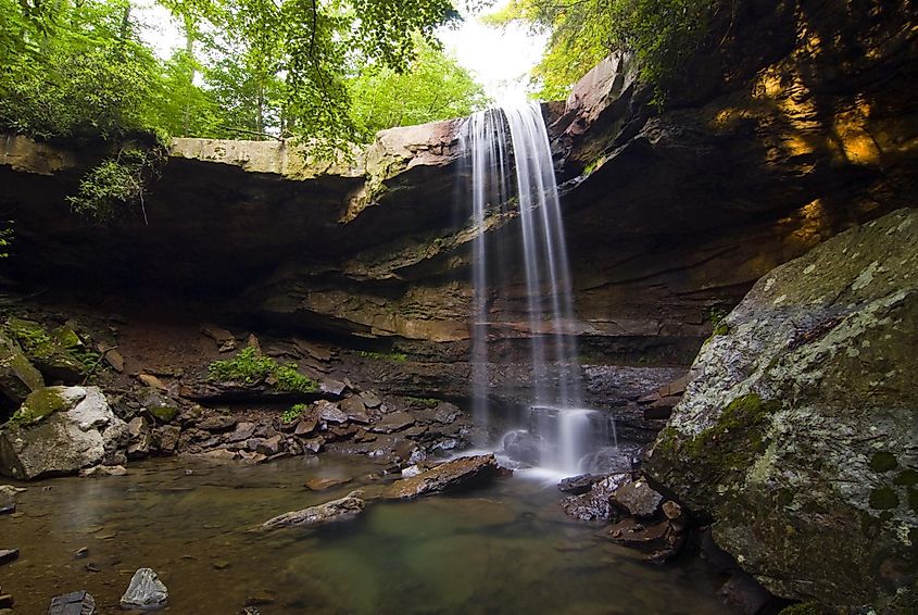 Cucumber Falls in Ohiopyle State Park, Pennsylvania.