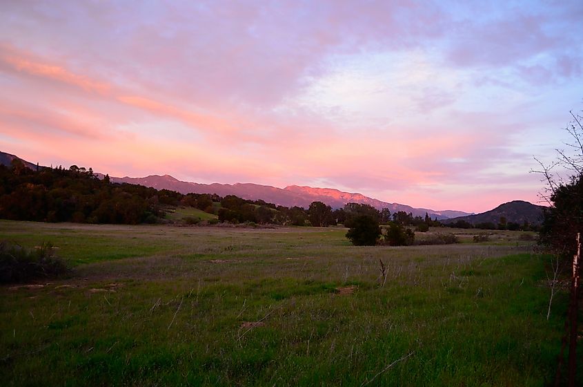 The Topatopa Mountains viewed from the Ojai Bike Trail