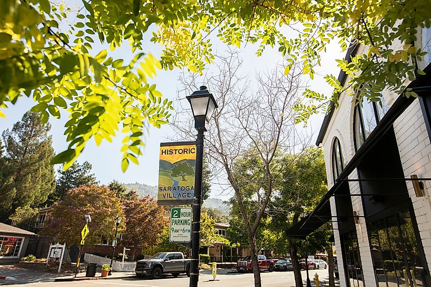 Downtown Saratoga, California (Credit: Matt Gush via Shutterstock)