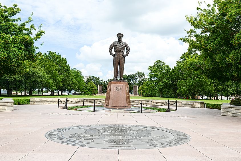 Monument of President Eisenhower in Abilene, Kansas.
